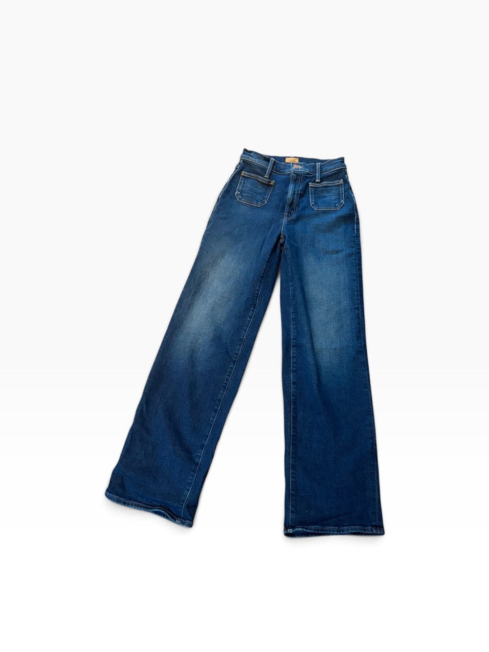 Mother Wide Leg High-Rise Women's Jeans in Dark Blue size 25